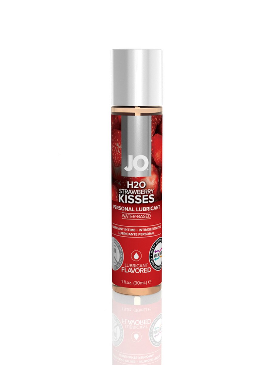 Jo H20 Strawberry Flavoured Water Based Lubricant 30ml - Sensual Sins