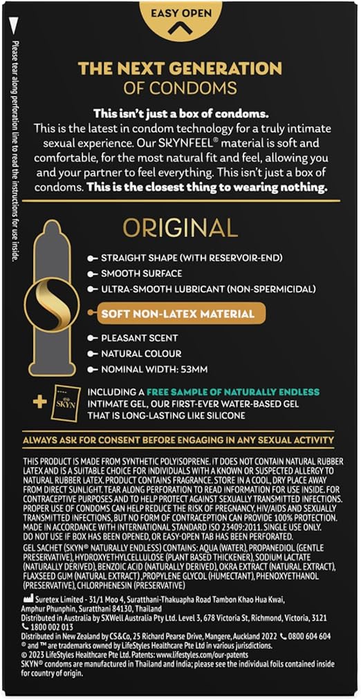 
                  
                    SKYN Original Soft Non-Late Condoms 10 Pack - Sensual Sins
                  
                