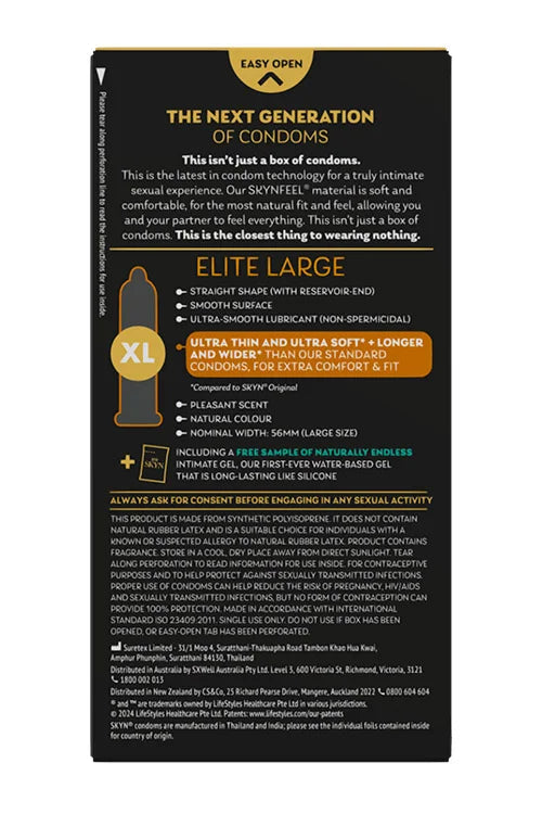 
                  
                    SKYN Elite Large Condoms 10 Pack - Sensual Sins
                  
                