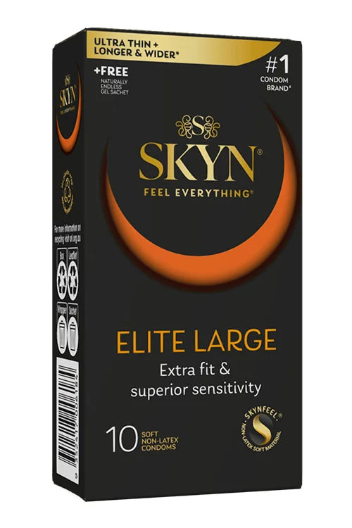 SKYN Elite Large Condoms 10 Pack - Sensual Sins