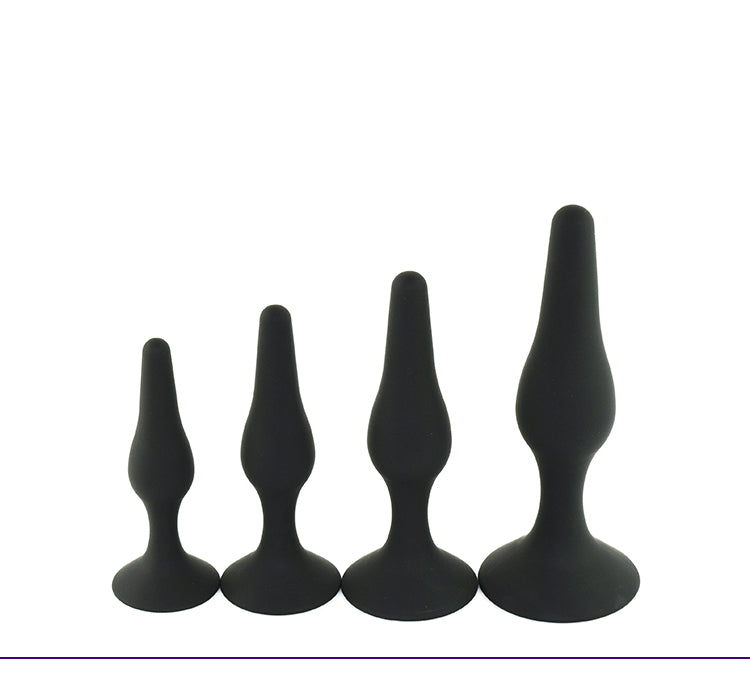 4pcs/set; Strong Suction Anal Butt Plugs