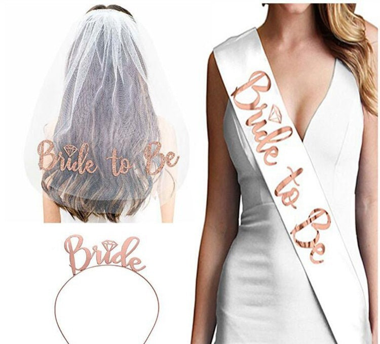 
                  
                    Bride to Be Set - Veil Sash Tiara
                  
                